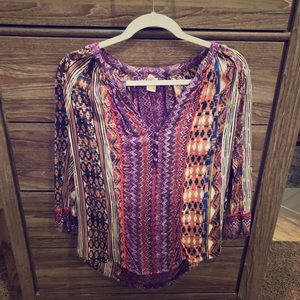 Aztec multi-colored blouse